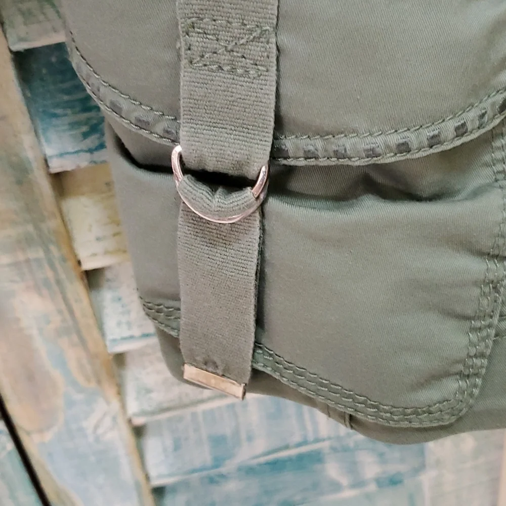White House Black Market Olive Green Utility Bomber Jacket